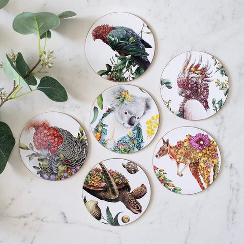 Round Coaster Set of 6 – Australiana