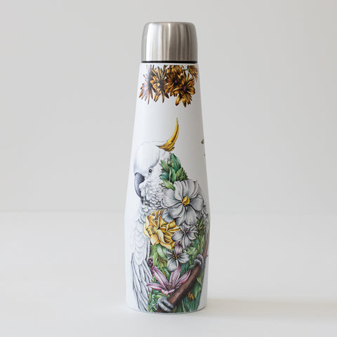Double Wall Insulated Drink Bottle 550ml – Sulphur-crested Cockatoo