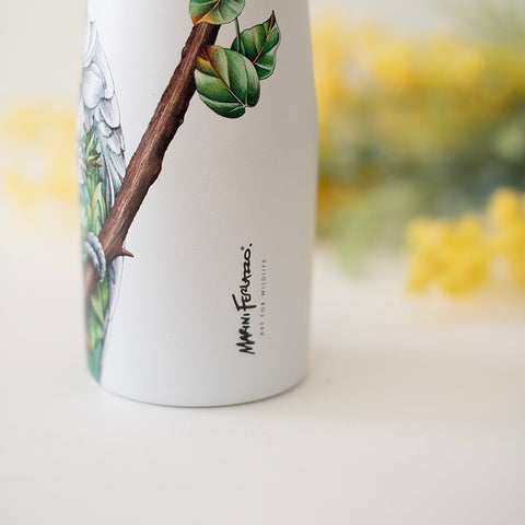 Double Wall Insulated Drink Bottle 550ml – Sulphur-crested Cockatoo