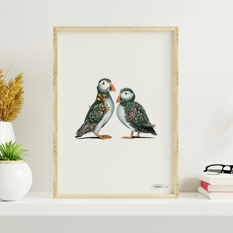 Puffin Couple – Limited Edition Print