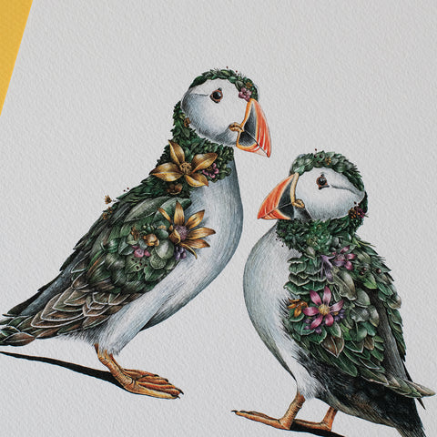 Puffin Couple – Limited Edition Print