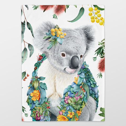 Organic Cotton Tea Towel – Koala Portrait