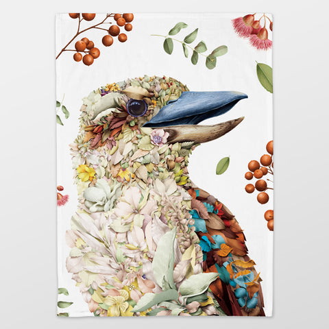 Organic Cotton Tea Towel – Kookaburra Portrait