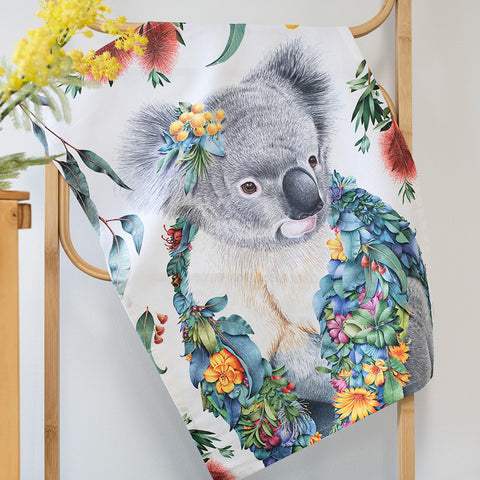 Organic Cotton Tea Towel – Koala Portrait