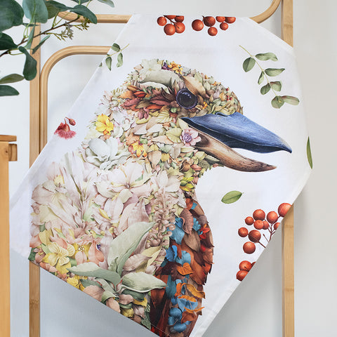 Organic Cotton Tea Towel – Kookaburra Portrait