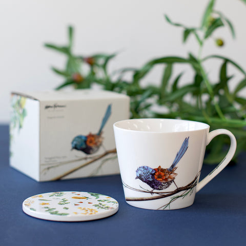 Mug & Coaster – Variegated Fairy-wren